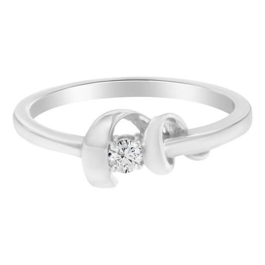 10K White Gold Diamond Promise Ring (1/10 Cttw, H-I Color, SI2-I1