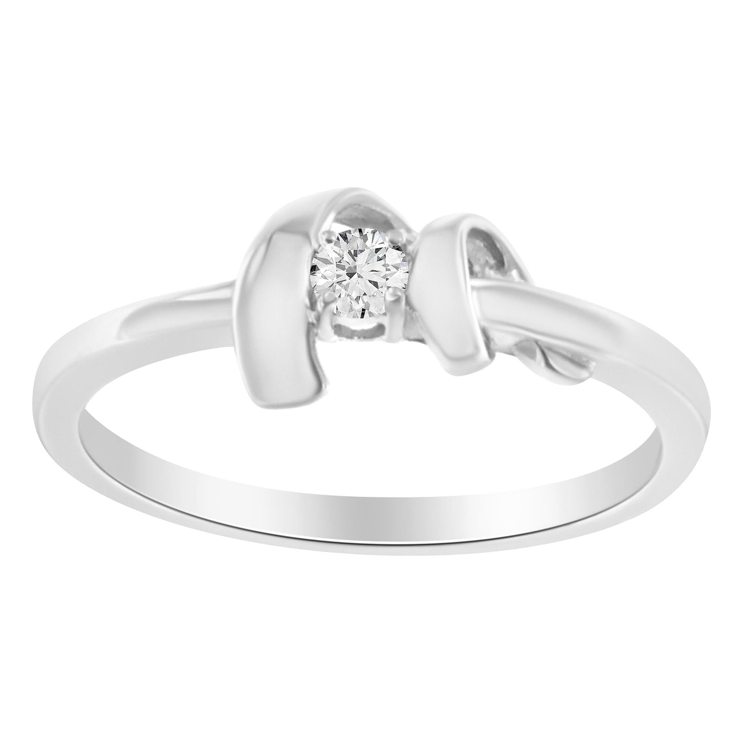 10K White Gold Diamond Promise Ring (1/10 Cttw, H-I Color, SI2-I1