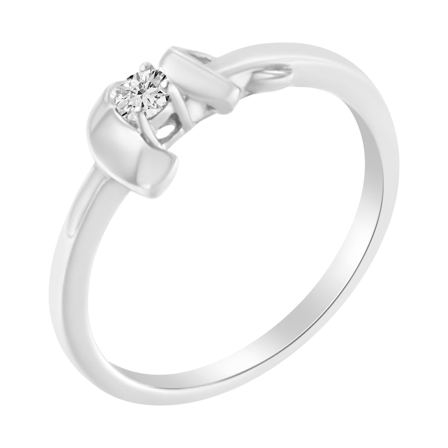 10K White Gold Diamond Promise Ring (1/10 Cttw, H-I Color, SI2-I1